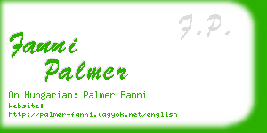 fanni palmer business card